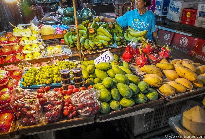 Fruit everywhere at the night market in Chiang Mai